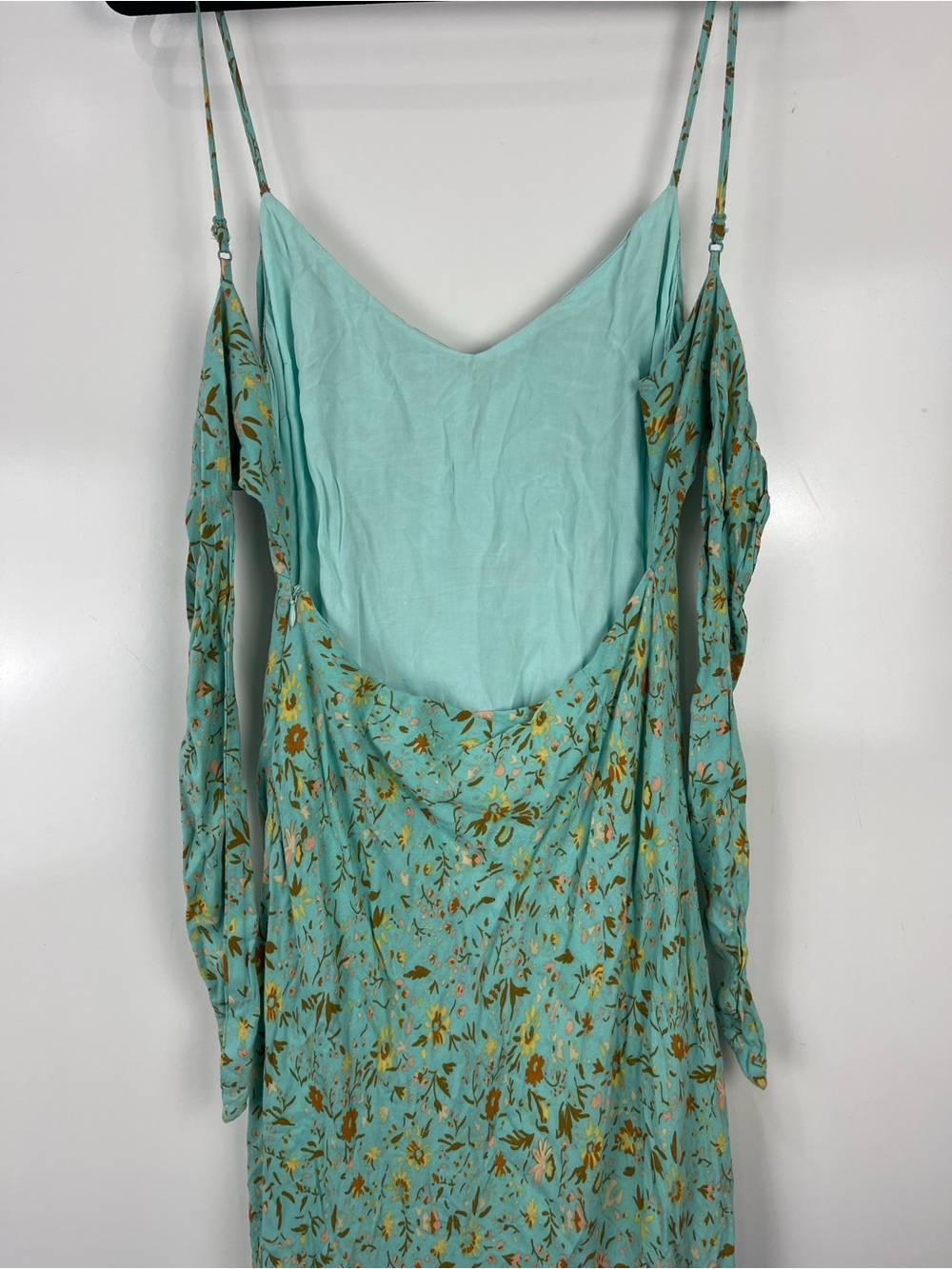 Hello Molly California Dreaming Midi Dress Green Floral Women’s Size Small US 4 - Picture 11 of 11
